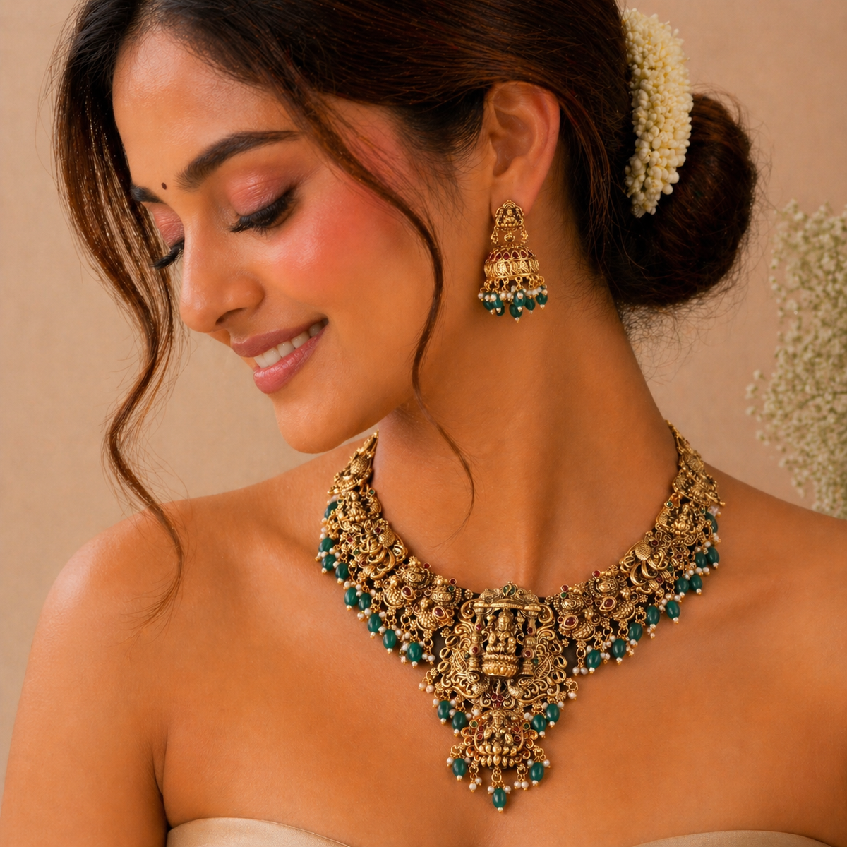 Lakshmi Temple Jewellery Set