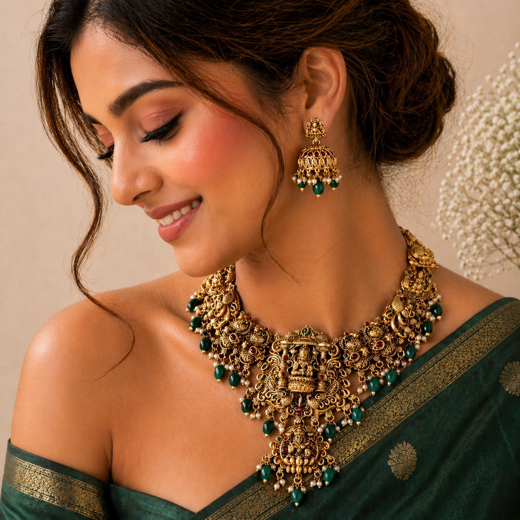 Lakshmi Temple Jewellery Set