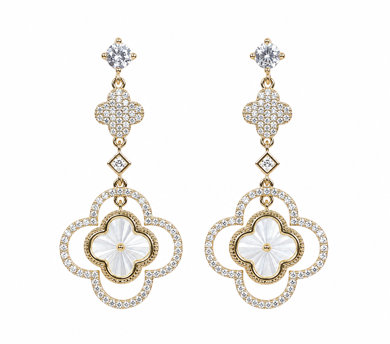 Clover Luxe Drop Earrings