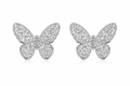 Crystal Butterfly Stud Earrings