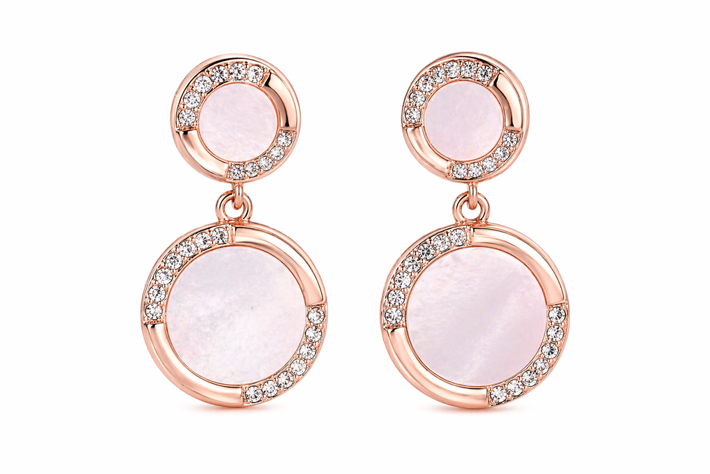 Blush Halo Drop Earrings