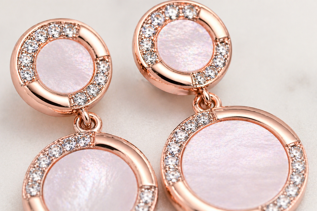 Blush Halo Drop Earrings