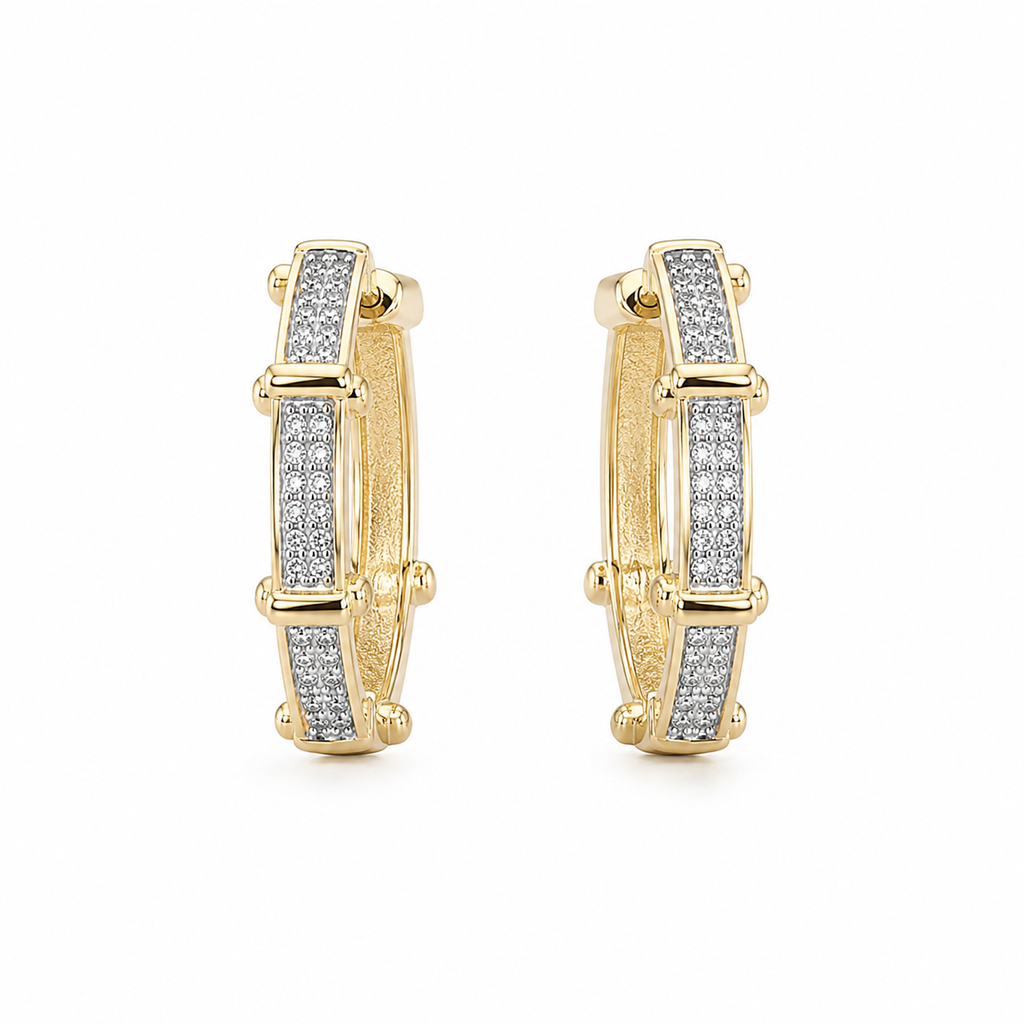 Luxe Crystal Hoop Earrings
