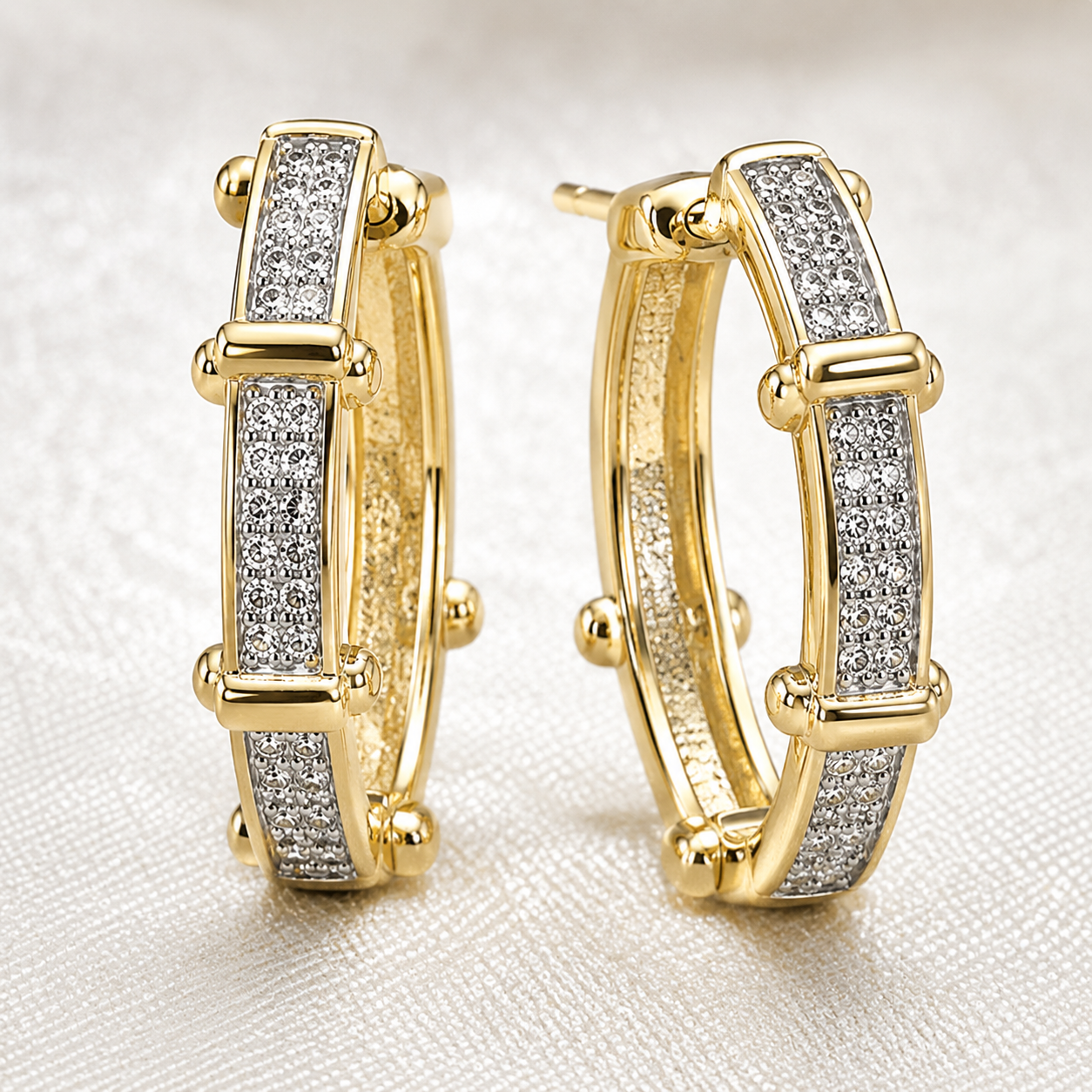 Luxe Crystal Hoop Earrings