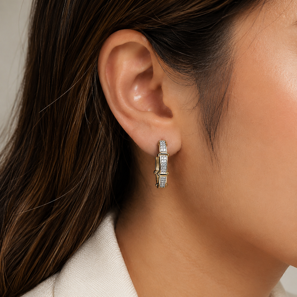 Luxe Crystal Hoop Earrings