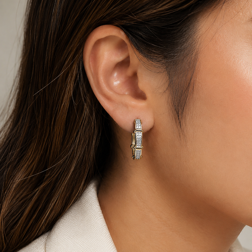 Luxe Crystal Hoop Earrings