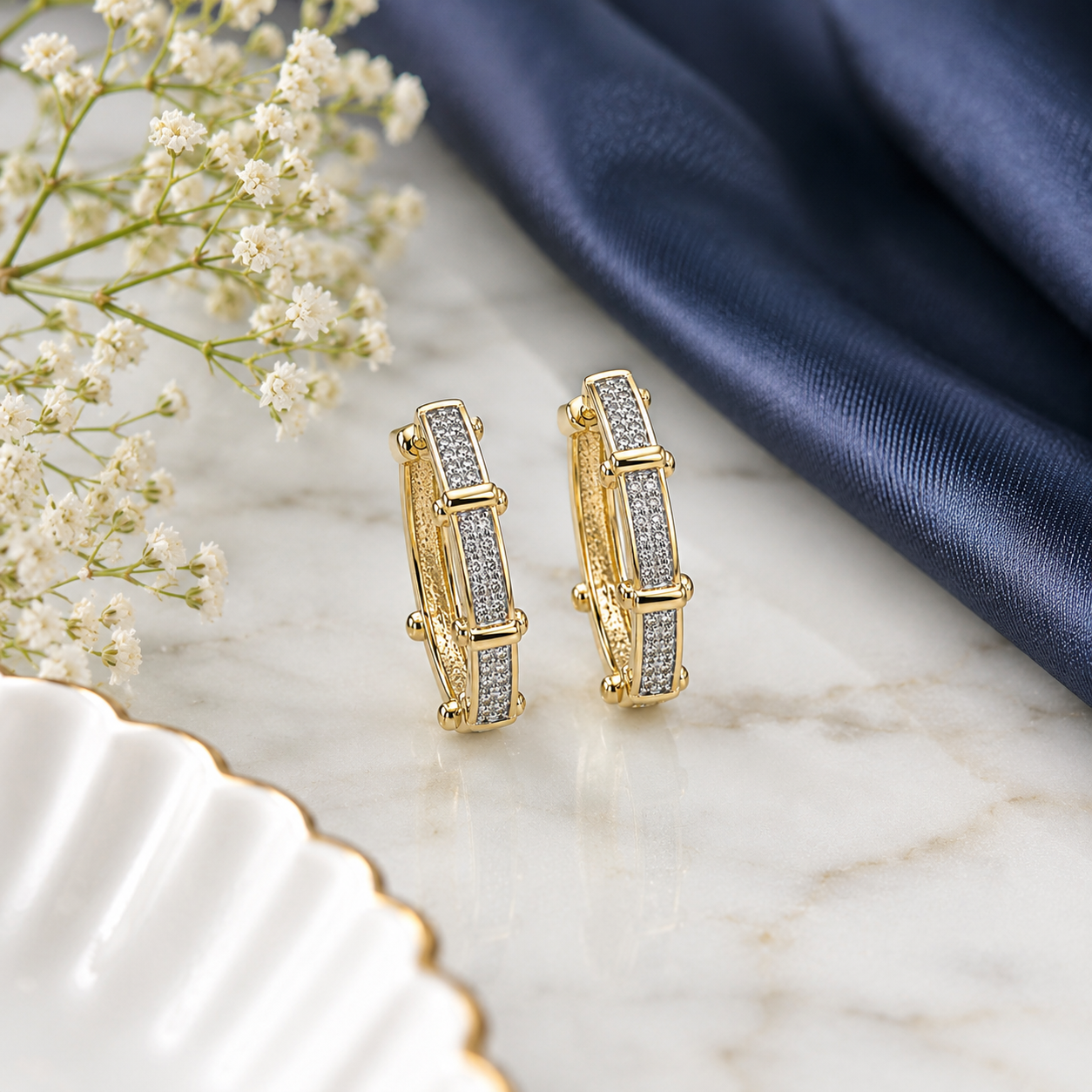 Luxe Crystal Hoop Earrings