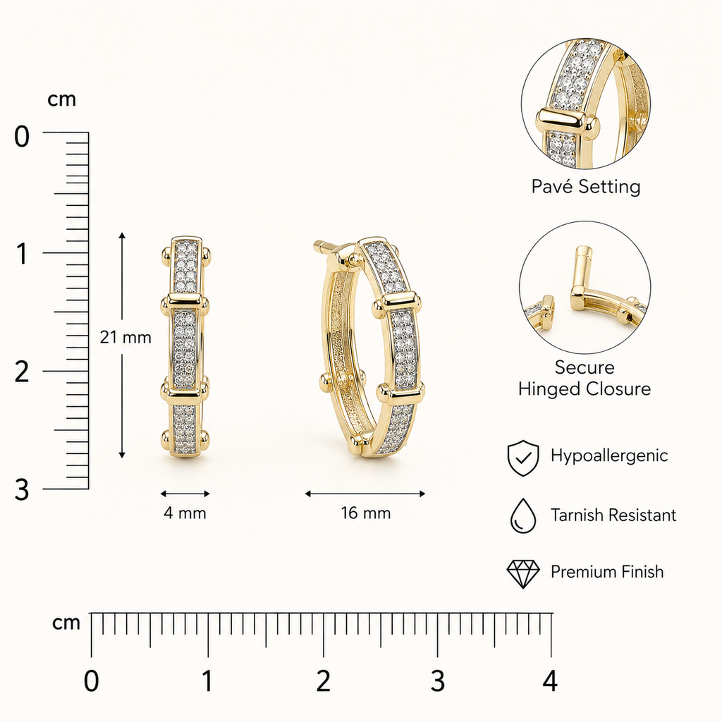 Luxe Crystal Hoop Earrings