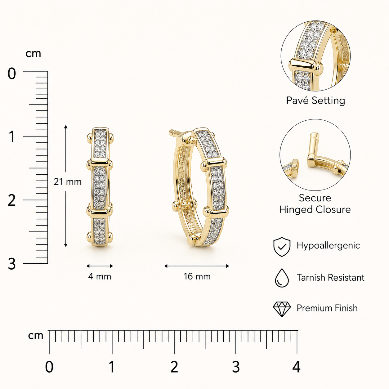Luxe Crystal Hoop Earrings