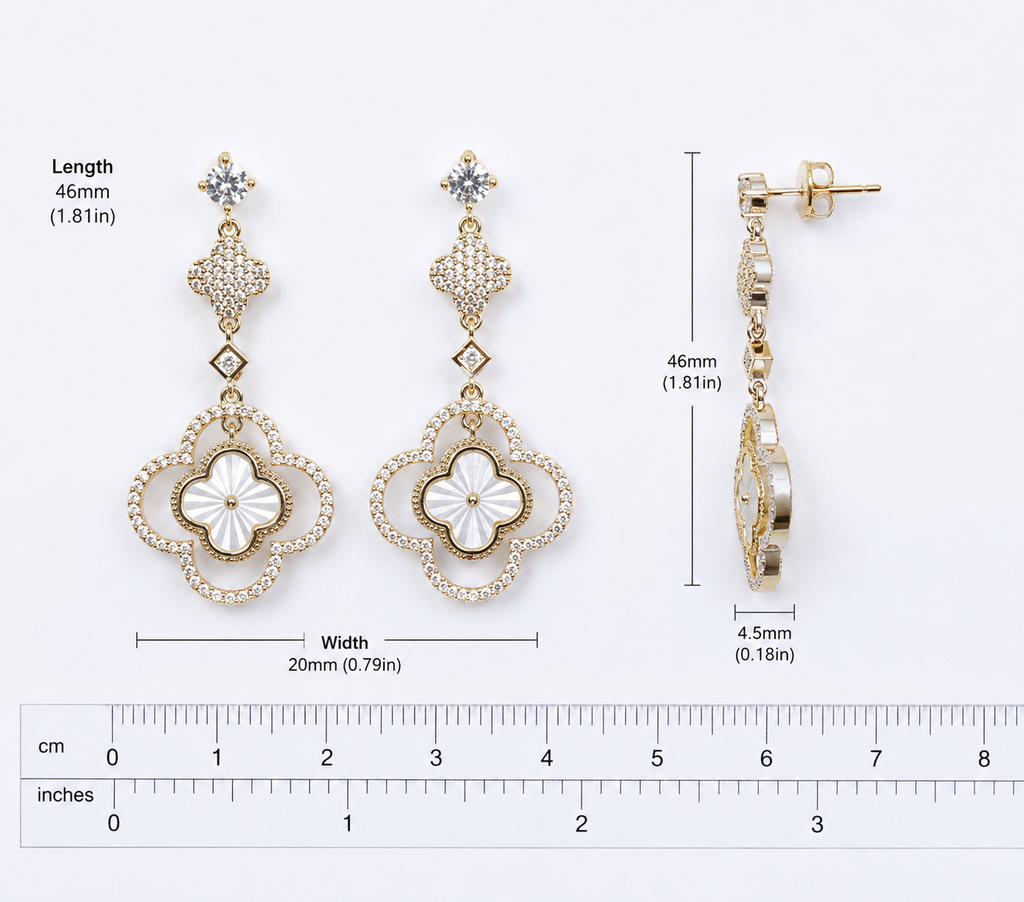 Clover Luxe Drop Earrings